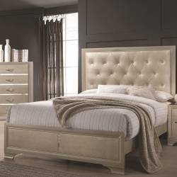 Beaumont Upholstered Queen Bed with Button Tufting